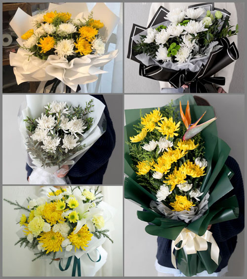 江苏泰州兴化市周庄镇白事花束代送
